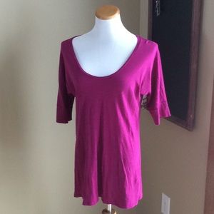 Soft tunic length fuchsia T by Gap